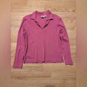 Faded Glory Pink Stretch Polo